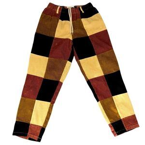 Urban Outfitters Patchwork Corduroy Pants Medium Multicolor Checker Maximalist